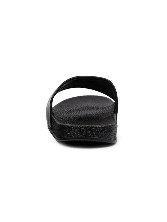 black leatherette slip on flip flops - 16749504 - Zoom Image - 3
