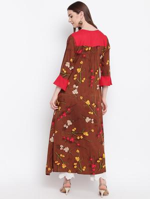 floral layered kurta - 16749838 - Standard Image - 3