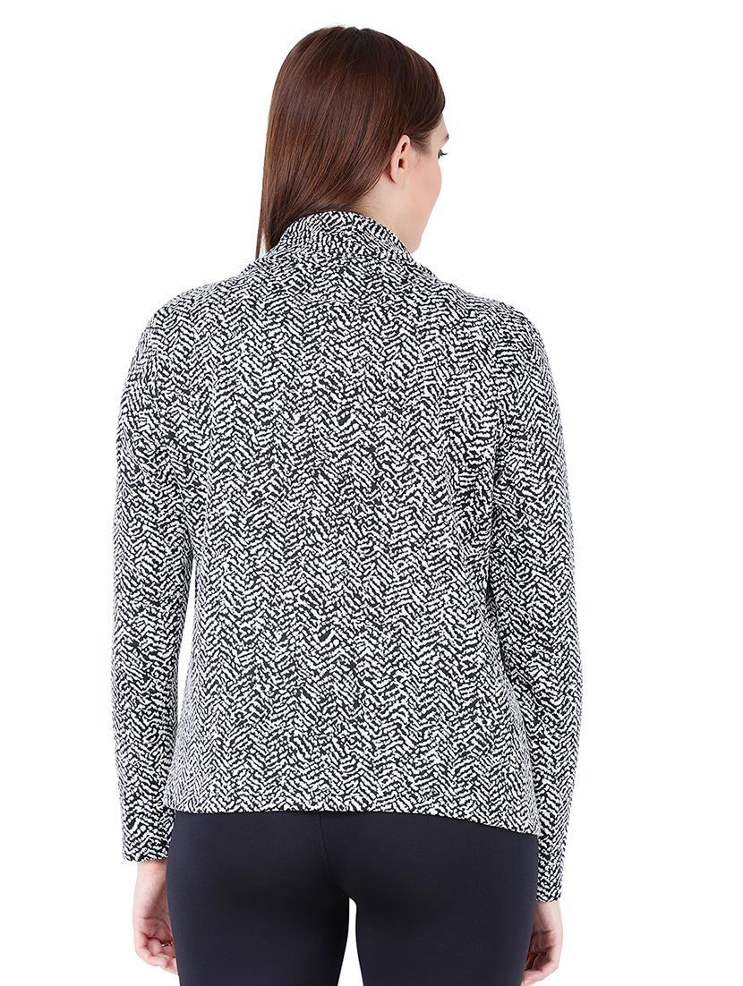 monochrome chevron blazer - 16750290 - Zoom Image - 3