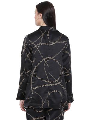 long sleeved chain print blazer - 16750742 - Standard Image - 3