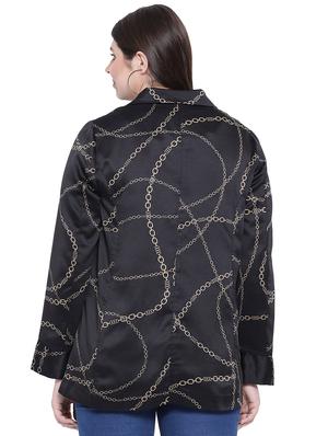 long sleeved chain print blazer - 16750743 - Standard Image - 3