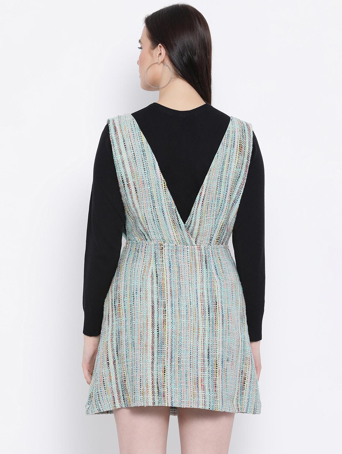 v-neck button up a-line dress - 16750798 - Zoom Image - 3