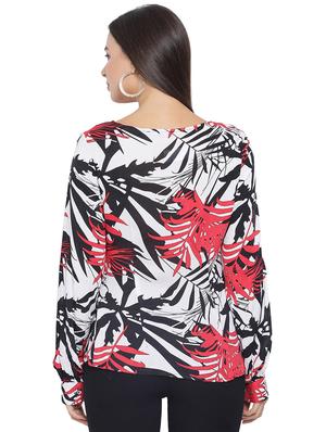 tie front tropical top - 16750913 - Standard Image - 3