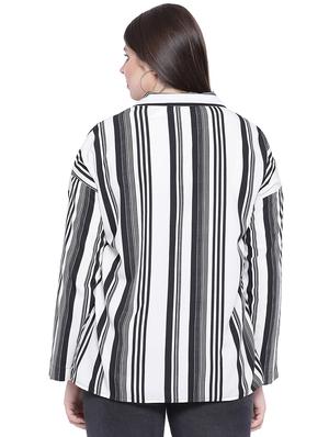 shirt collar striped top - 16750961 - Standard Image - 3