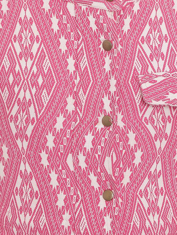pink cotton regular jackets - 16751062 - Zoom Image - 3