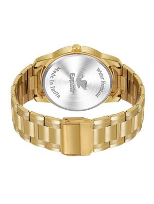 espoir analogue stainless steel gold dial day and date boy's and men's watch - gwalior0507 - 16751145 - Standard Image - 3