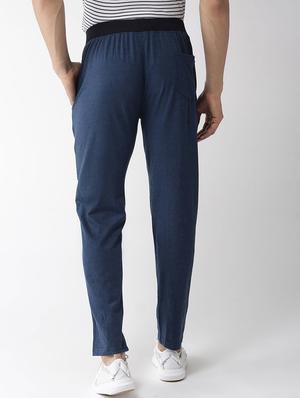 blue solid full length track pant - 16751213 - Standard Image - 3