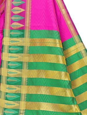 bordered kanjivaram saree with blouse - 16751294 - Standard Image - 3