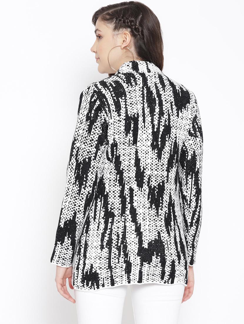 mandarin neck wool cardigan - 16752983 - Zoom Image - 3