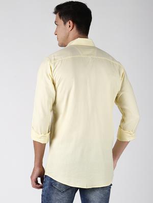 yellow solid casual shirt - 16754353 - Standard Image - 3
