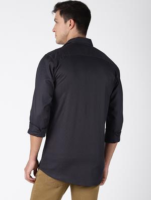 grey solid casual shirt - 16754356 - Standard Image - 3