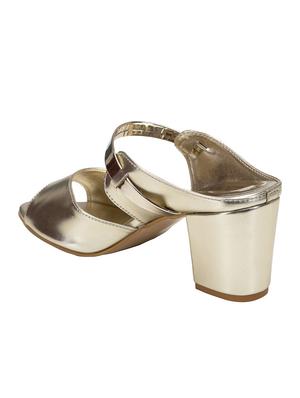 silver slip on sandals - 16755435 - Standard Image - 3