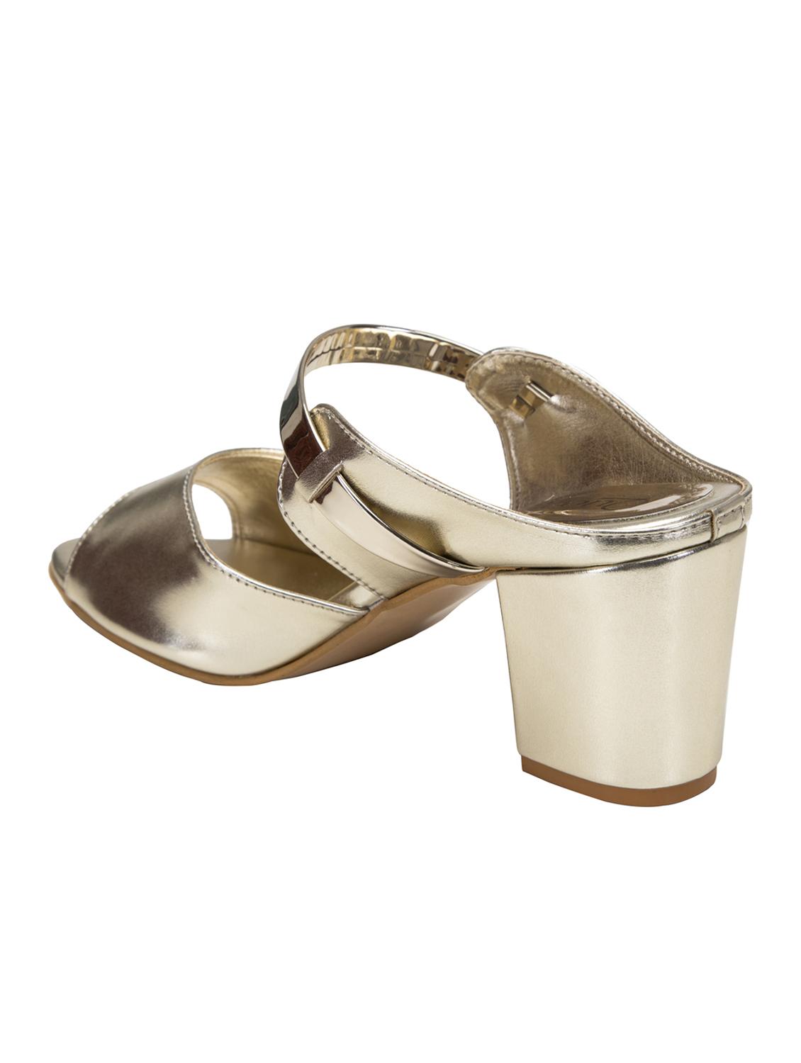 silver slip on sandals - 16755435 - Zoom Image - 3