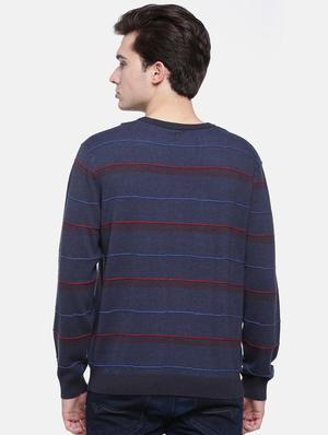navy blue striped pullover - 16755550 - Standard Image - 3