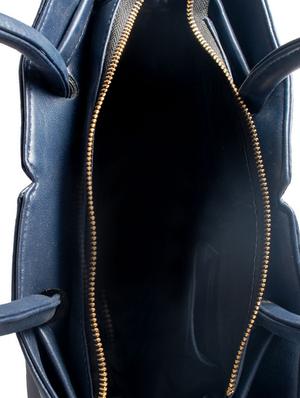 blue leatherette regular handbag - 16756090 - Standard Image - 3