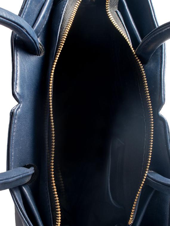 blue leatherette regular handbag - 16756090 - Zoom Image - 3