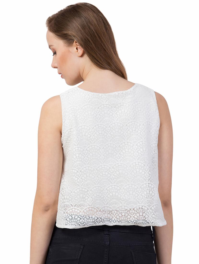 round neck crop top - 16756634 - Zoom Image - 3