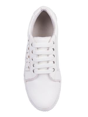 white lace-up sneakers - 16757091 - Standard Image - 3