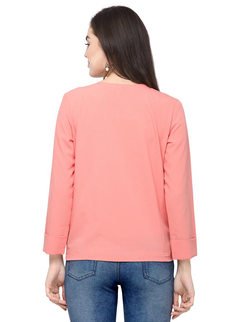 lapel neck long sleeved formal blazer - 16759645 - Zoom Image - 3