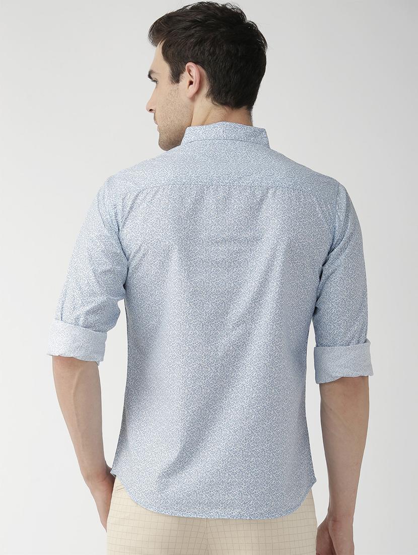 light blue printed casual shirt - 16759902 - Zoom Image - 3
