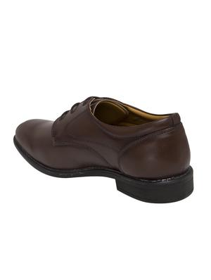 brown leatherette lace-up derbys - 16762462 - Standard Image - 3