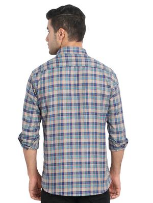 grey checkered casual shirt - 16762736 - Standard Image - 3