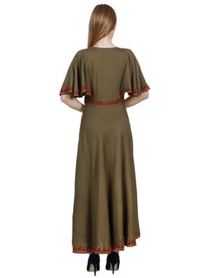 kimono sleeved embroidered maxi dress - 16762948 - Standard Image - 3