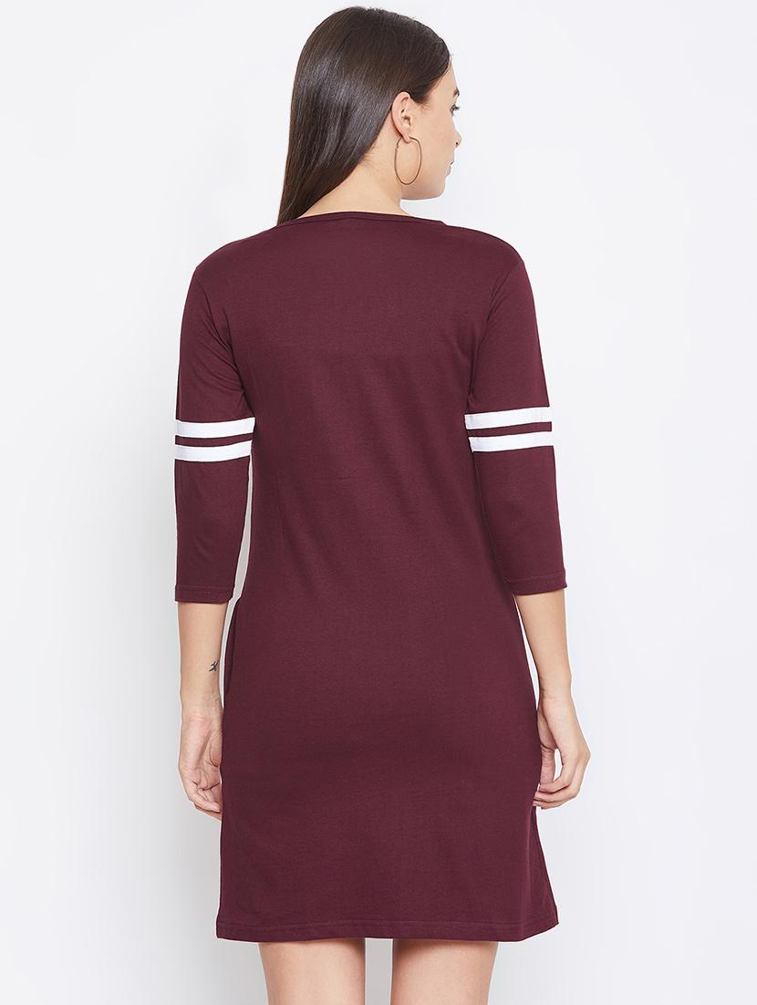crew neck varsity sheath dress - 16763166 - Zoom Image - 3