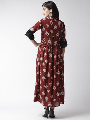 tie up neck bell sleeved maxi dress - 16763514 - Standard Image - 3
