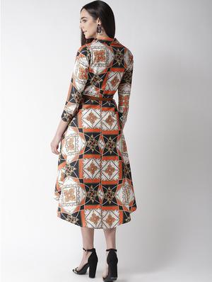 high low printed belted dress - 16763529 - Standard Image - 3