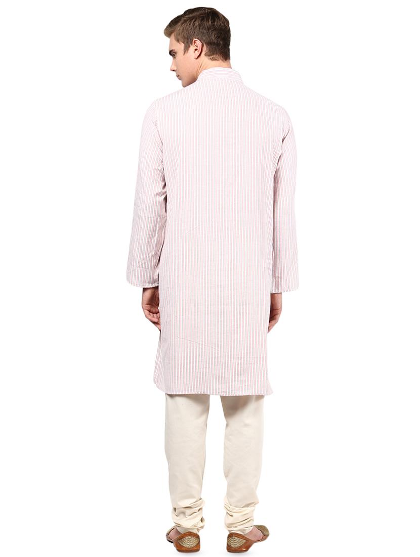 white striped long kurta - 16763828 - Zoom Image - 3