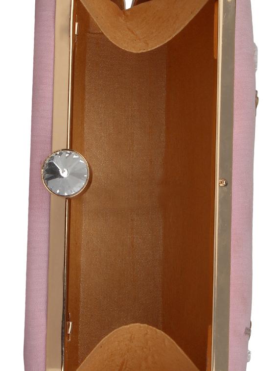 pink faux silk box clutch - 16764062 - Zoom Image - 3