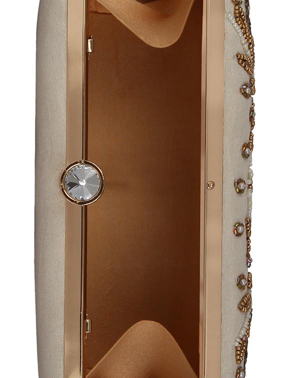 white faux silk box clutch - 16764066 - Zoom Image - 3