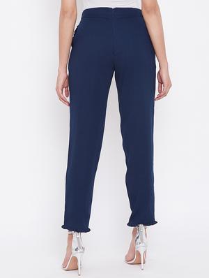 high rise pleated hem trouser - 16764365 - Standard Image - 3
