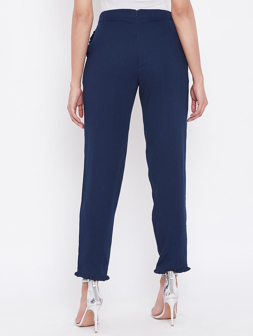 high rise pleated hem trouser - 16764365 - Zoom Image - 3