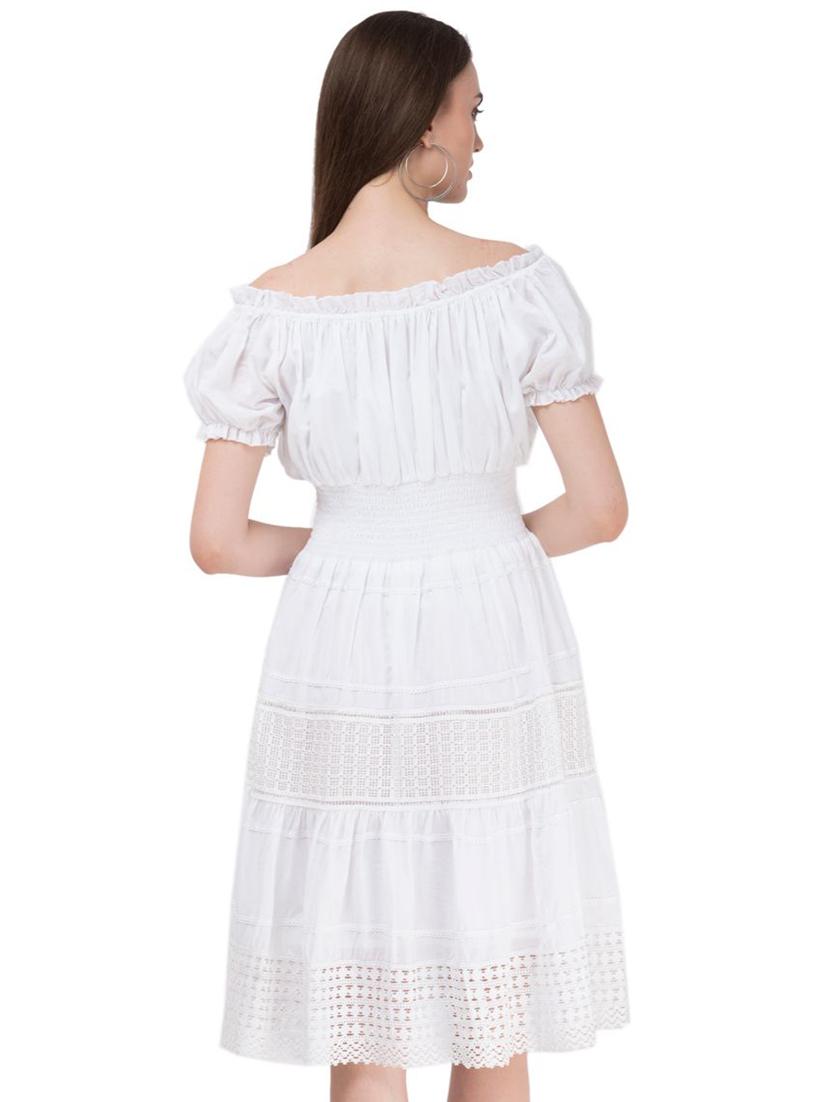 off shoulder ruched a-line dress - 16764671 - Zoom Image - 3