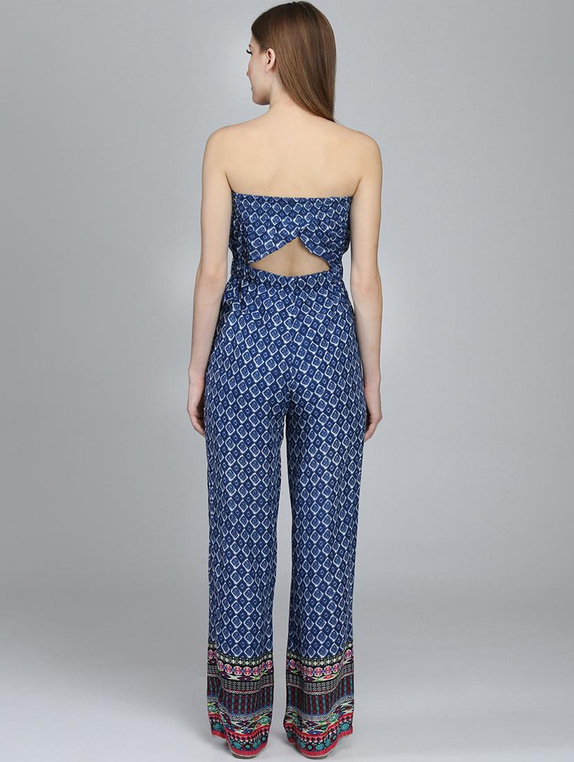 cut out detail printed tube jumpsuit - 16764730 - Zoom Image - 3