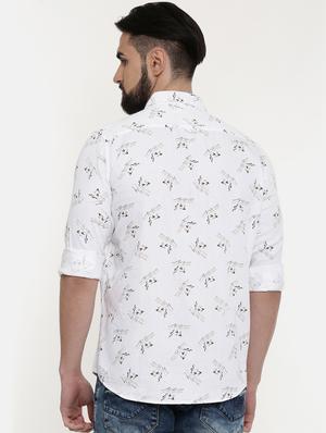 white printed casual shirt - 16765445 - Standard Image - 3