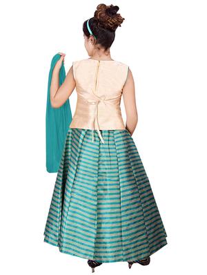 light blue silk blend lehnga choli - 16765920 - Standard Image - 3
