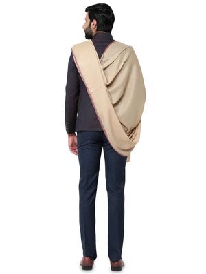 beige solid pashmina shawl - 16766186 - Standard Image - 3