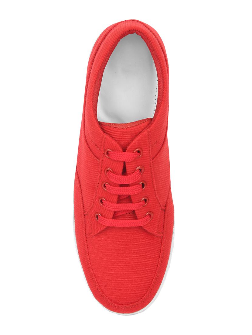 red fabric lace up sneakers - 16767078 - Zoom Image - 3