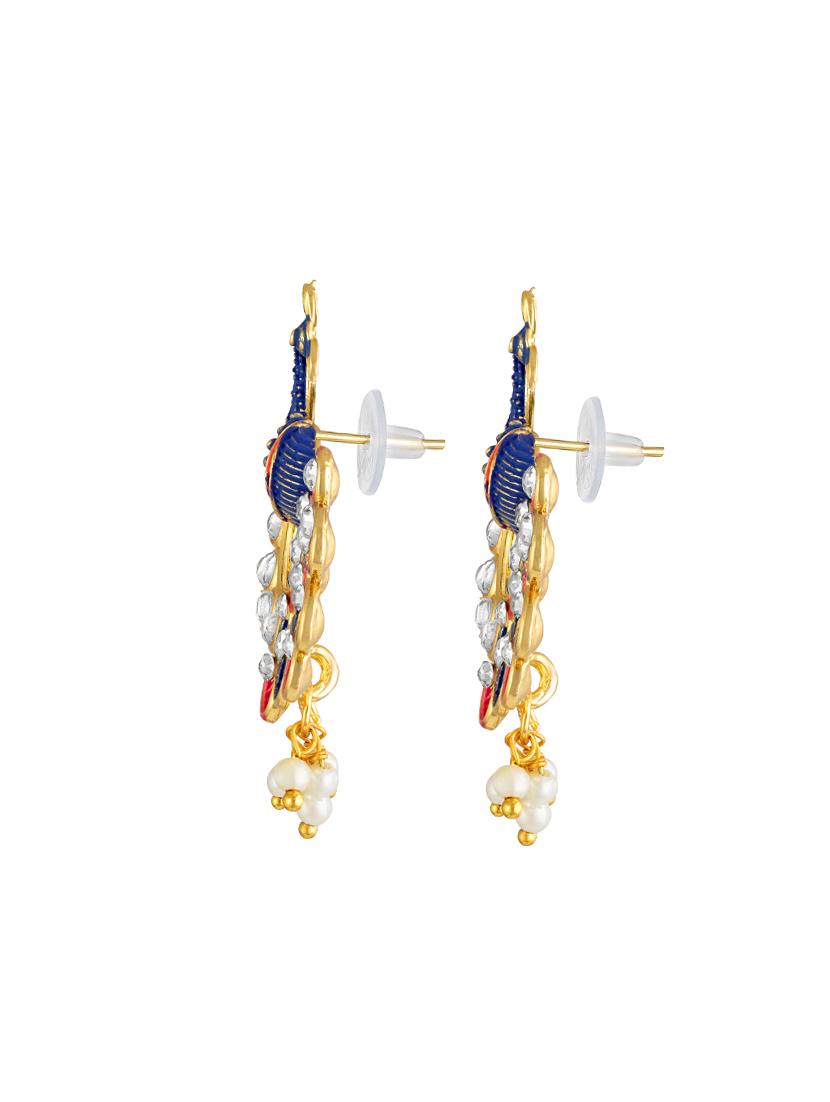 multi colored brass drop earring - 16767286 - Zoom Image - 3