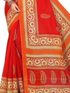 floral mysore silk saree with blouse - 16767413 - Standard Image - 3