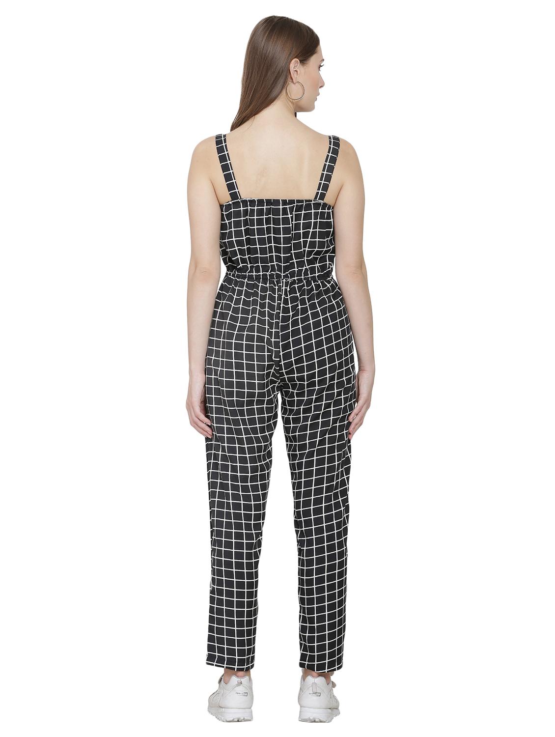 cami neck checkered jumpsuit - 16767561 - Zoom Image - 3