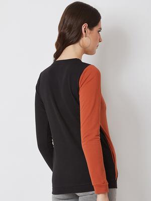 color block crew neck sweatshirt - 16767809 - Standard Image - 3