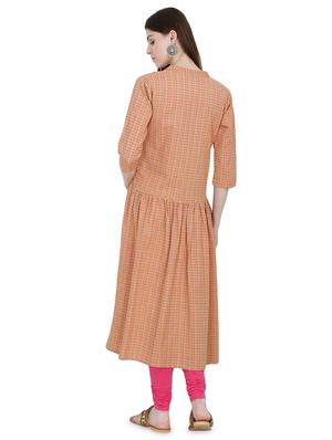 checkered layered kurta - 16768573 - Standard Image - 3