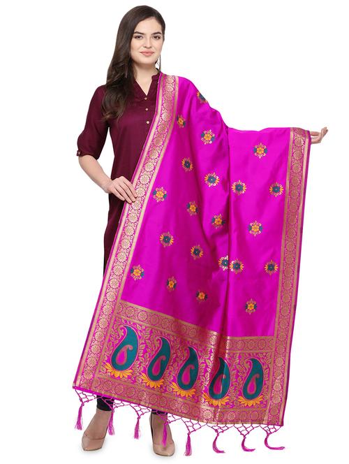 self design banarasi dupatta - 16769101 - Standard Image - 1