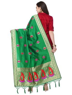 self design banarasi dupatta - 16769102 - Standard Image - 3