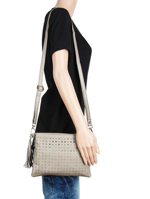 beige leatherette regular sling bag - 16769496 - Standard Image - 6