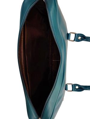 blue leatherette laptop bag - 16769522 - Standard Image - 3